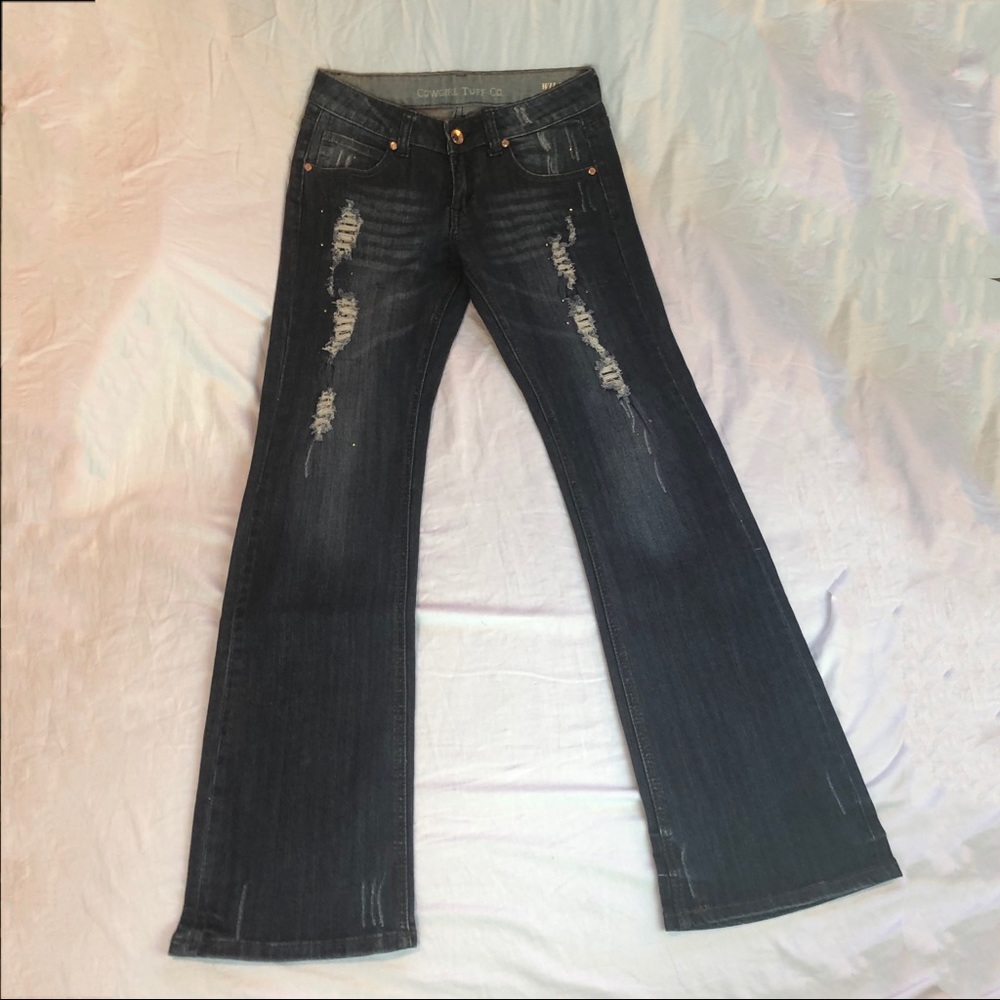 New! Cowgirl Tuff “Wildcat” Bootcut Jeans 27X33